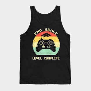 Second 2nd Grade  Level Complete Video Gamer Tank Top